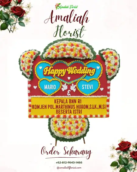 Papan Bunga Pernikahan Talok